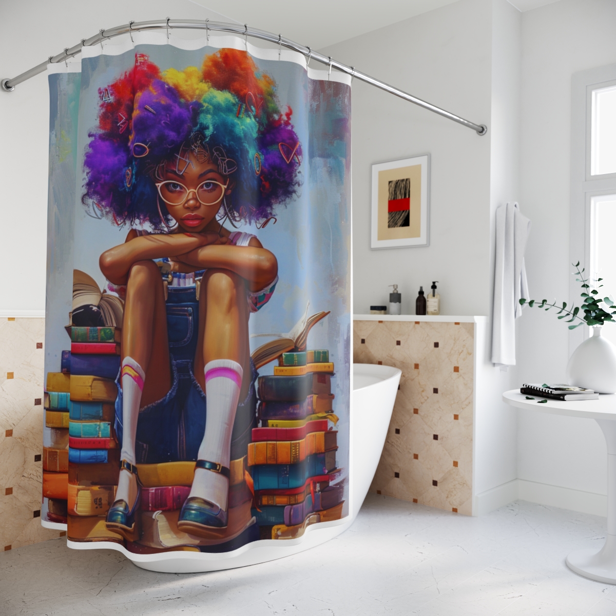 Bookworm Shower Curtain